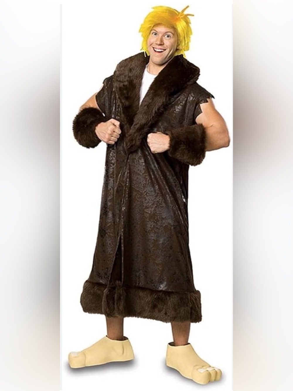 The Flintstones Barney Rubble Men’s Costume | One Size | Complete 6 Piece Set